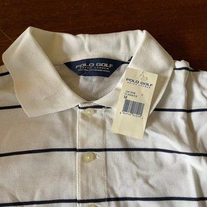 POLO GOLF RALPH LAUREN MEDIUM WHITE BLUE STRIPE